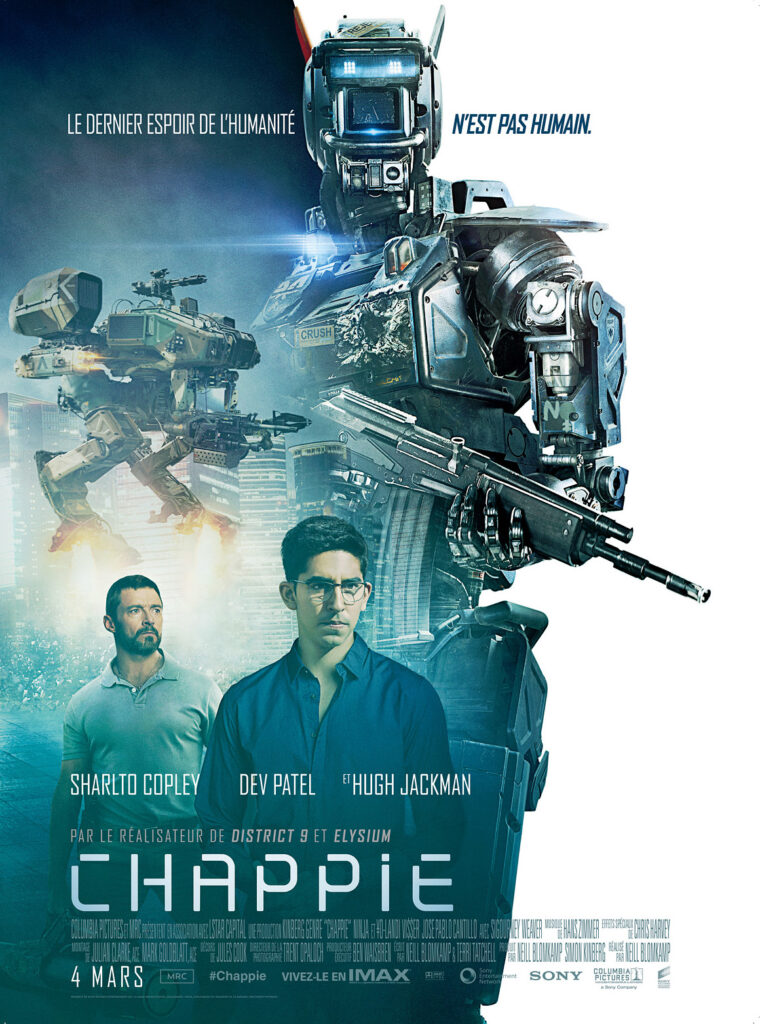 CHAPPIE (2015)Sur Sciencefictiologie.fr, deux ou trois choses que « CHAPPIE », le film de Neill Blomkamp, aurait à nous dire sur demain…