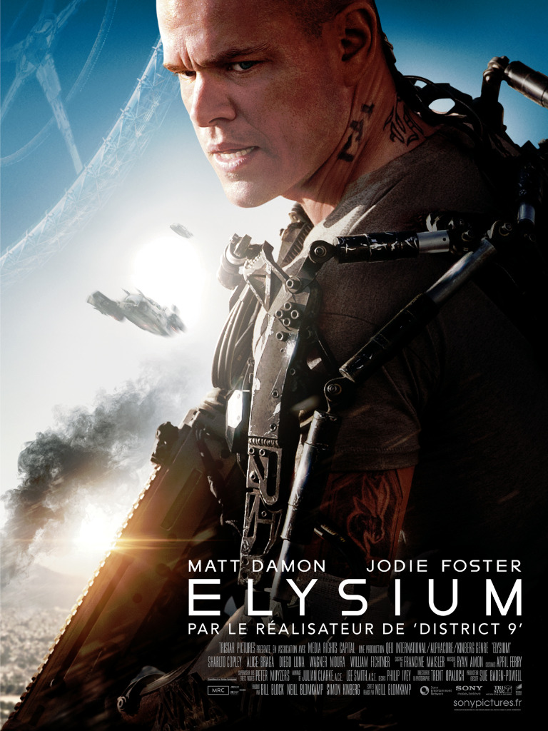 ELYSIUM (2013)Sur Sciencefictiologie.fr, deux ou trois choses que « Elysium », le film de Neill Blomkamp, aurait à nous dire sur demain…
